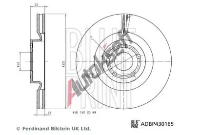 BLUE PRINT Brzdov kotou - 330 mm BLP ADBP430165, ADBP430165