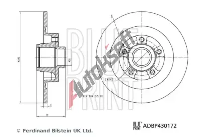 BLUE PRINT Brzdov kotou - 290 mm BLP ADBP430172, ADBP430172