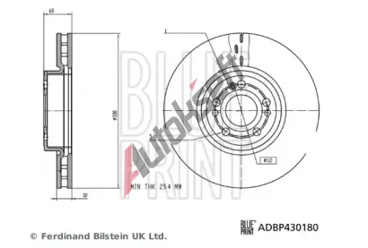 BLUE PRINT Brzdov kotou - 330 mm BLP ADBP430180, ADBP430180