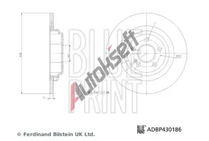 BLUE PRINT Brzdový kotouč - 330 mm BLP ADBP430186, ADBP430186 BLUE PRINT Brzdový kotouč - 330 mm BLP ADBP430186, ADBP430186