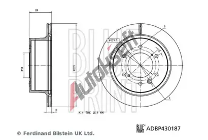 BLUE PRINT Brzdov kotou - 315 mm BLP ADBP430187, ADBP430187