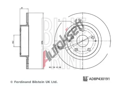 BLUE PRINT Brzdov� kotou� - 296 mm BLP ADBP430191, ADBP430191