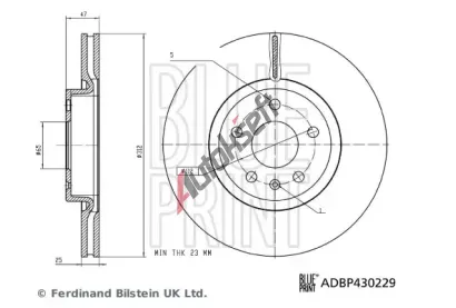 BLUE PRINT Brzdový kotouč - 312 mm BLP ADBP430229, ADBP430229 BLUE PRINT Brzdový kotouč - 312 mm BLP ADBP430229, ADBP430229