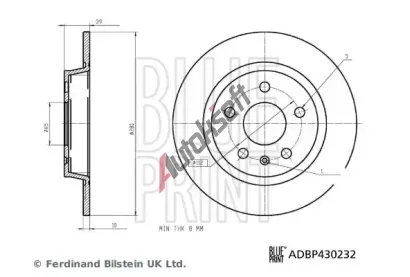 BLUE PRINT Brzdový kotouč BLP ADBP430232, ADBP430232 BLUE PRINT Brzdový kotouč BLP ADBP430232, ADBP430232