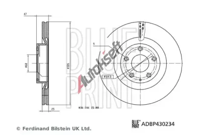 BLUE PRINT Brzdový kotouč BLP ADBP430234, ADBP430234 BLUE PRINT Brzdový kotouč BLP ADBP430234, ADBP430234