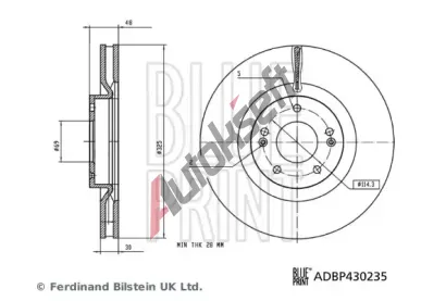 BLUE PRINT Brzdov kotou - 325 mm BLP ADBP430235, ADBP430235