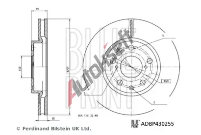 BLUE PRINT Brzdov� kotou� - 299 mm BLP ADBP430255, ADBP430255