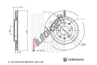 BLUE PRINT Brzdov� kotou� - 317 mm BLP ADBP430256, ADBP430256