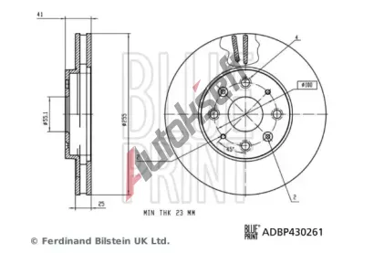 BLUE PRINT Brzdov� kotou� - 255 mm BLP ADBP430261, ADBP430261