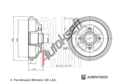 BLUE PRINT Brzdov buben BLP ADBP470029, ADBP470029
