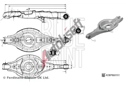 BLUE PRINT Rameno zavěšení kol BLP ADBP860191, ADBP860191 BLUE PRINT Rameno zavěšení kol BLP ADBP860191, ADBP860191