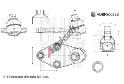 BLUE PRINT Čep ramene BLP ADBP860228, ADBP860228 BLUE PRINT Čep ramene BLP ADBP860228, ADBP860228