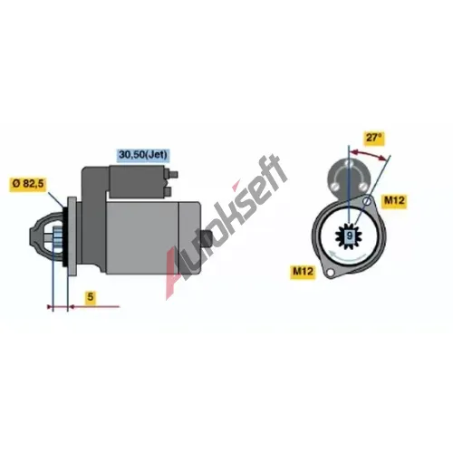 0001125053 Starter Motor AUDI A4 AVANT 8E 2001 1637375