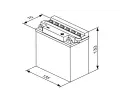 BOSCH 7Ah P, s.p. 40A, M4, 12V, 136x76x135 BO 0092M4F210, 0 092 M4F 210