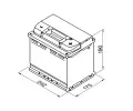 BOSCH 60Ah P, s.p. 540A, S4, 12V, 242x175x190 BO 0092S40050, 0 092 S40 050