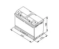 BOSCH 80Ah P, s.p. 740A, S4, 12V, 315x175x190 BO 0092S40110, 0 092 S40 110