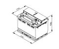BOSCH 60Ah P, s.p. 640A, S4E, 12V, 242x175x190 BO 0092S4E051, 0 092 S4E 051