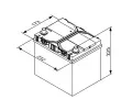 BOSCH 65Ah P, s.p. 650A, S4E, 12V, 232x173x225 BO 0092S4E400, 0 092 S4E 400