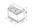 BOSCH 63Ah L, s.p. 610A, S5, 12V, 242x175x190 BO 0092S50060, 0 092 S50 060