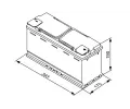 BOSCH 105Ah P, s.p. 950A, S5, 12V, 393x175x190 BO 0092S5A150, 0 092 S5A 150