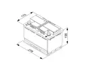 BOSCH 66Ah P, s.p. 510A, T3, 12V, 278x175x190 BO 0092T30080, 0 092 T30 080