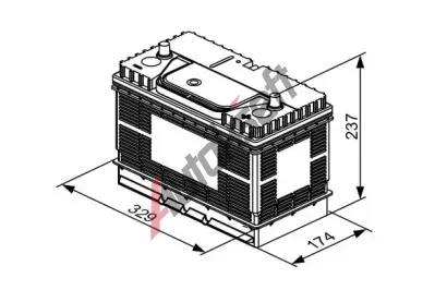BOSCH 105Ah Sym, s.p. 800A, T3, 12V, 329x174x237 BO 0092T30520, 0 092 T30 520