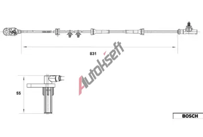 BOSCH Snímač - počet otáček kol BO 0265007558, 0 265 007 558 BOSCH Snímač - počet otáček kol BO 0265007558, 0 265 007 558