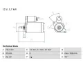 BOSCH Startr BO 0986013050, 0 986 013 050