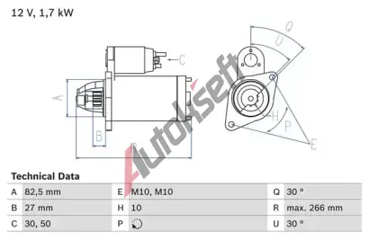 BOSCH Startr BO 0986013150, 0 986 013 150