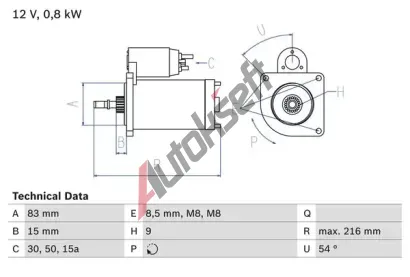 BOSCH Startr BO 0986013590, 0 986 013 590