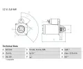 BOSCH Startr ‐ BO 0986013850