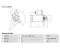 Startr BOSCH ‐ BO 0986015701