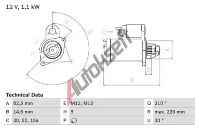 BOSCH Startr BO 0986016330, 0986016330