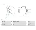 Startér BOSCH ‐ BO 0986016740  Startér BOSCH ‐ BO 0986016740