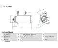 BOSCH Startr ‐ BO 0986017000