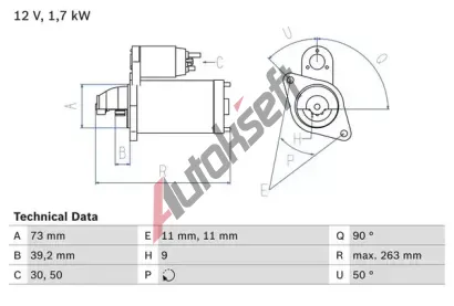 BOSCH Startr BO 0986017440, 0 986 017 440