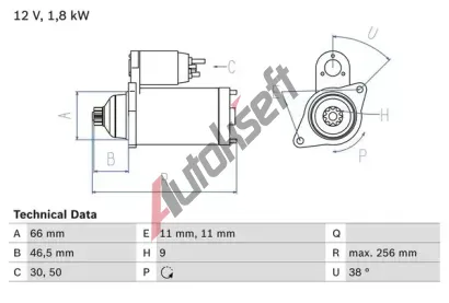 BOSCH Startr BO 0986017450, 0986017450