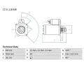 Startér BOSCH ‐ BO 0986018151  Startér BOSCH ‐ BO 0986018151
