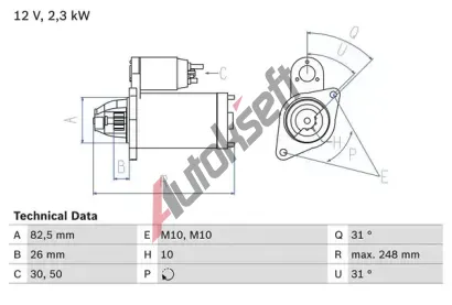 BOSCH Startr BO 0986018270, 0 986 018 270