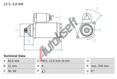 BOSCH Startr BO 0986018940, 0 986 018 940