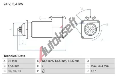 BOSCH Startr BO 0986019000, 0 986 019 000