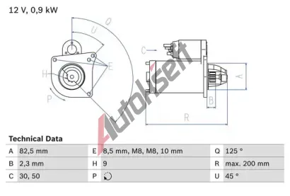 BOSCH Startr BO 0986019311, 0 986 019 311