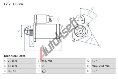 BOSCH Startr BO 0986019940, 0 986 019 940