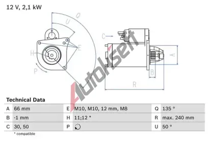 BOSCH Startr BO 0986020131, 0986020131