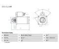 Startr BOSCH ‐ BO 0986021600