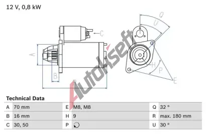 BOSCH Startr BO 0986022151, 0 986 022 151