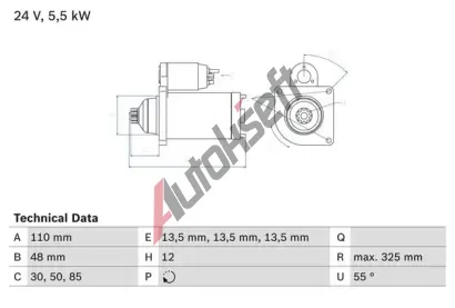 BOSCH Startr BO 0986022260, 0 986 022 260