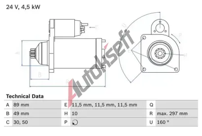 BOSCH Startr BO 0986022940, 0 986 022 940