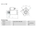 Startr BOSCH ‐ BO 0986023050