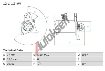 BOSCH Startr BO 0986023600, 0 986 023 600